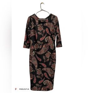 New with tags - ECI NY - Black Paisley Print Dress